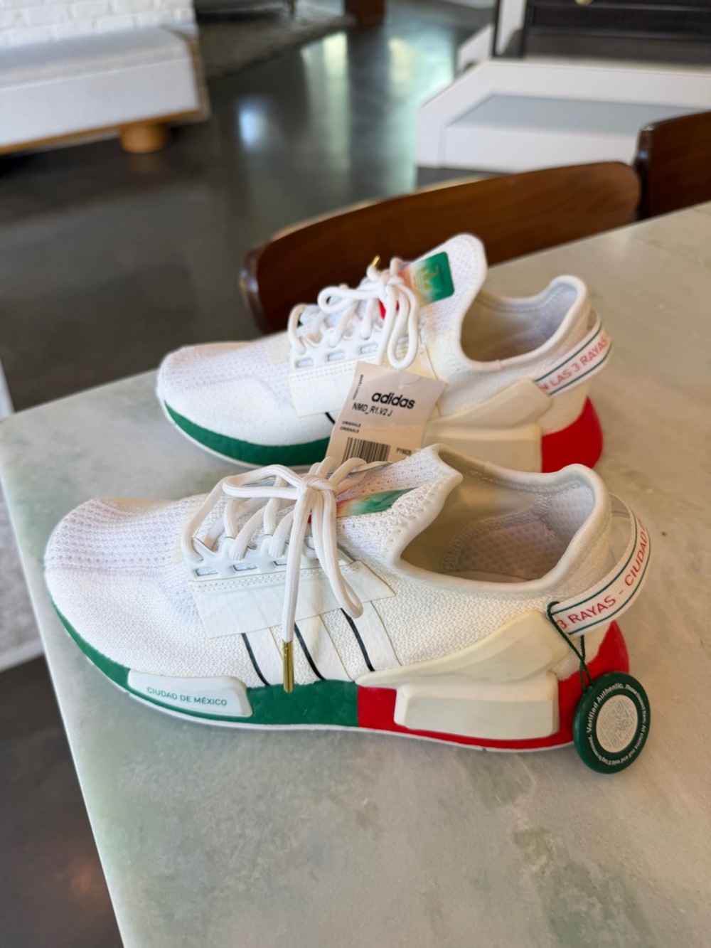 Adidas NMD_R1.V2 J – Mexico Colorway (Youth Size 5)